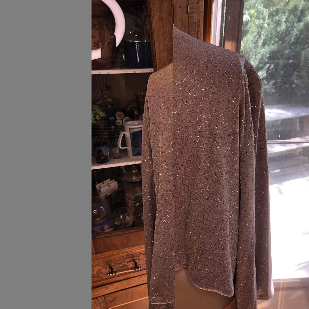 R&M Richards Rose Gold Shimmer Ruched Evening Gown Strapless& jacket Womens 20W - Picture 10 of 11